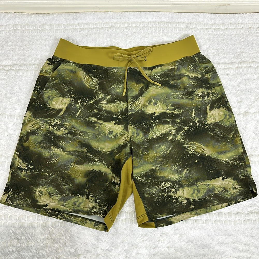 Lululemon T.H.E. Liner less Short 7” High Dive Auric Gold Size Large